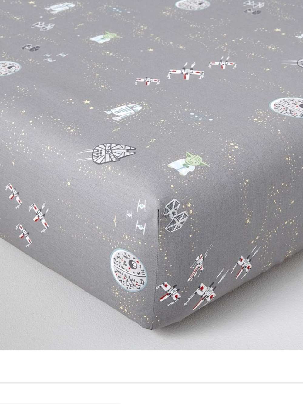 Pottery barn Star Wars Allover Sky Organic Crib Fitted Sheet